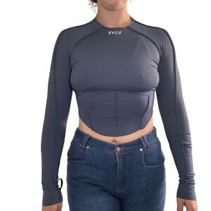 EVLV Blue Performance Crop Top